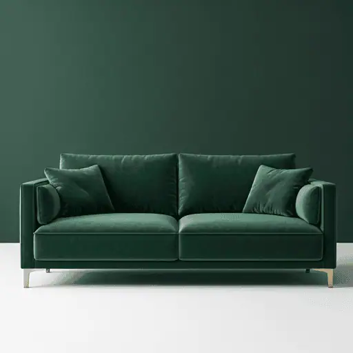Contemporary Green Velvet Sofa