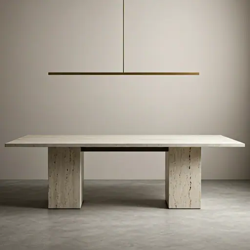 Modern Travertine Table