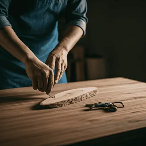 Artisan working with wood
